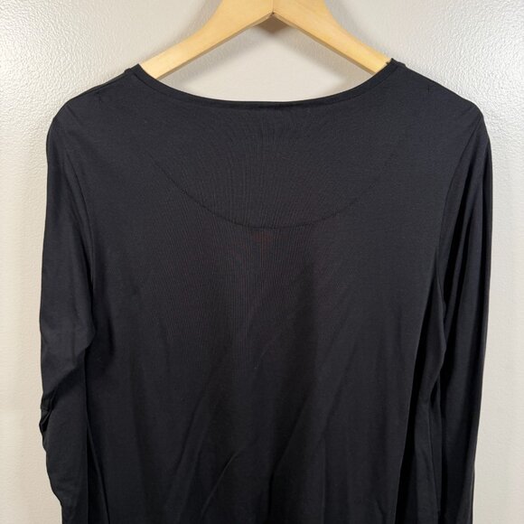 Gudrun Sjoden Tshirt Dress Size Medium Black Midi Organic Cotton Modal Lagenlook - Picture 7 of 10